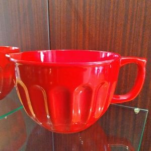 Red Batter Bowl with Handle